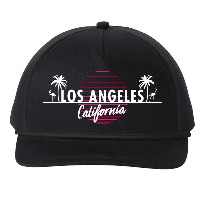 Los Angeles Retro Palm Trees Snapback Five-Panel Rope Hat