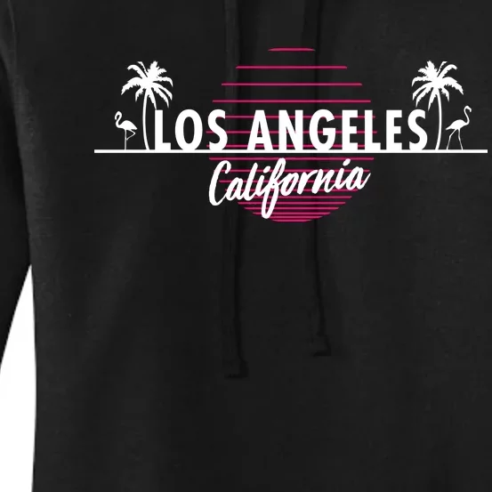 Los Angeles Retro Palm Trees Women's Pullover Hoodie