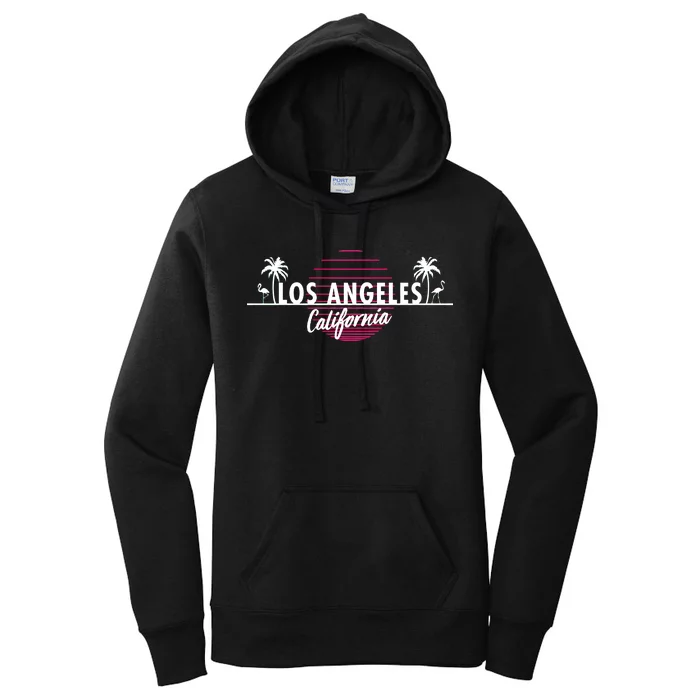 Los Angeles Retro Palm Trees Women's Pullover Hoodie