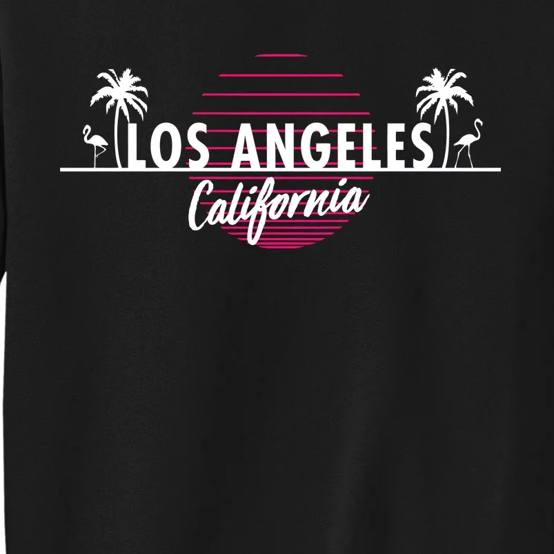 Los Angeles Retro Palm Trees Tall Sweatshirt