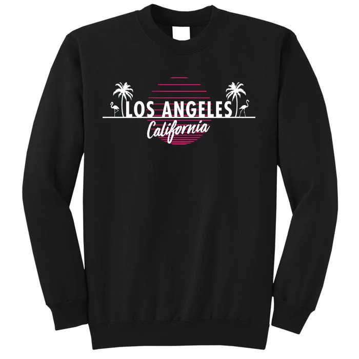 Los Angeles Retro Palm Trees Tall Sweatshirt