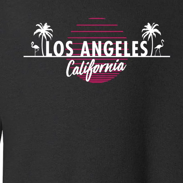 Los Angeles Retro Palm Trees Toddler Sweatshirt