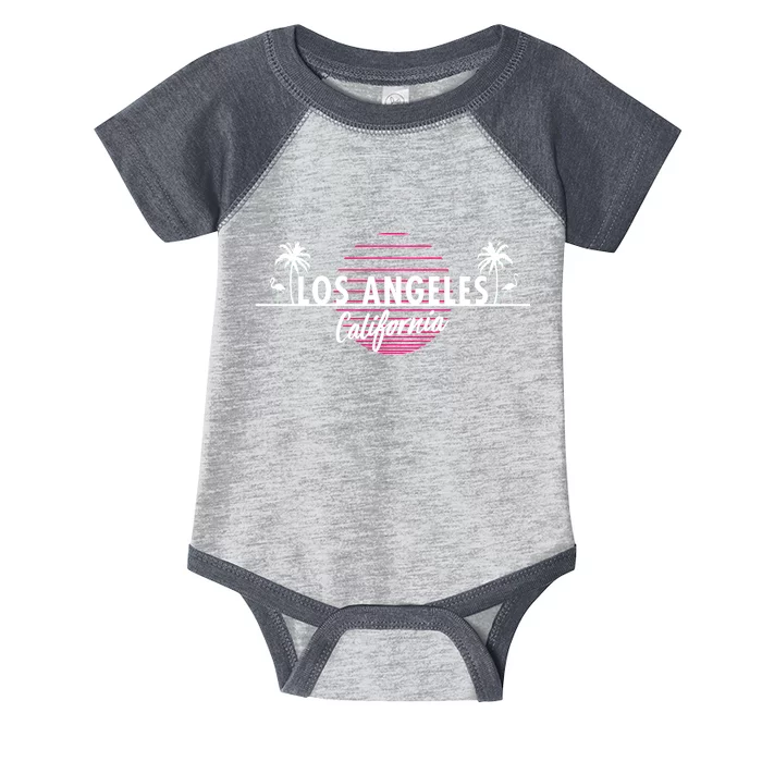 Los Angeles Retro Palm Trees Infant Baby Jersey Bodysuit