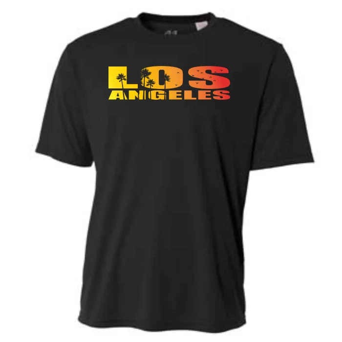 Los Angeles Retro Sunset Cooling Performance Crew T-Shirt