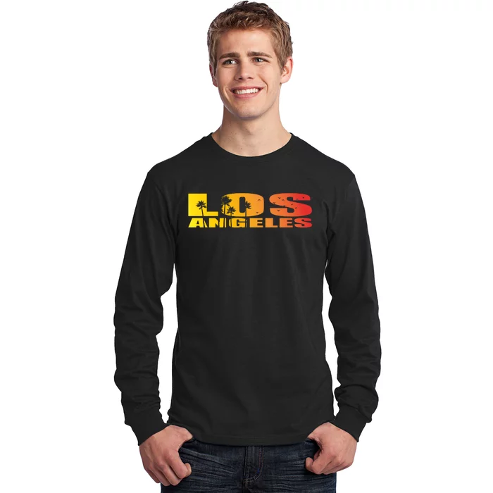 Los Angeles Retro Sunset Long Sleeve Shirt