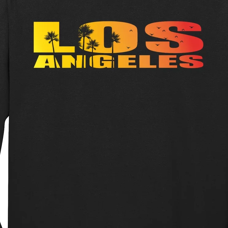 Los Angeles Retro Sunset Long Sleeve Shirt