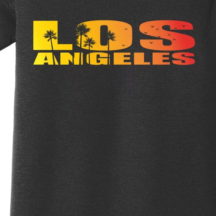 Los Angeles Retro Sunset Baby Bodysuit