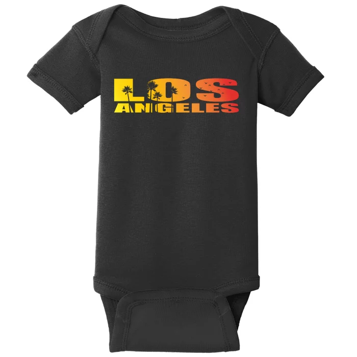 Los Angeles Retro Sunset Baby Bodysuit