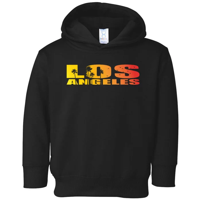 Los Angeles Retro Sunset Toddler Hoodie