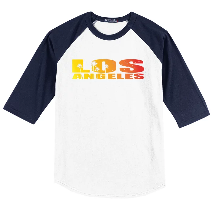 Los Angeles Retro Sunset Baseball Sleeve Shirt