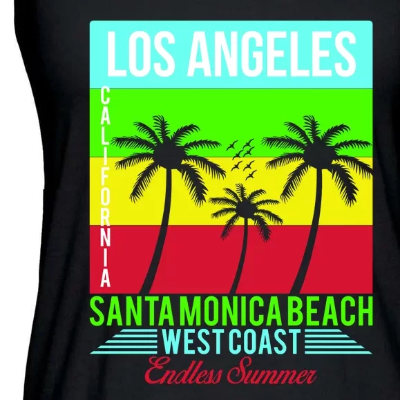 Los Angeles Santa Monica Beach Ladies Essential Flowy Tank