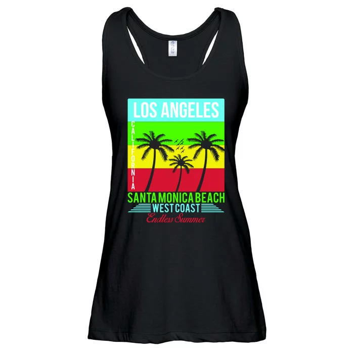 Los Angeles Santa Monica Beach Ladies Essential Flowy Tank