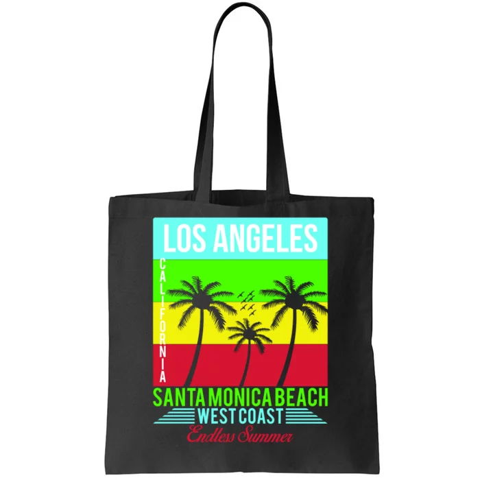 Los Angeles Santa Monica Beach Tote Bag