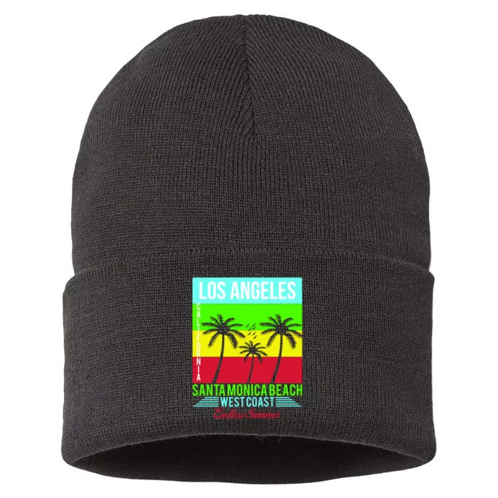 Los Angeles Santa Monica Beach Sustainable Knit Beanie