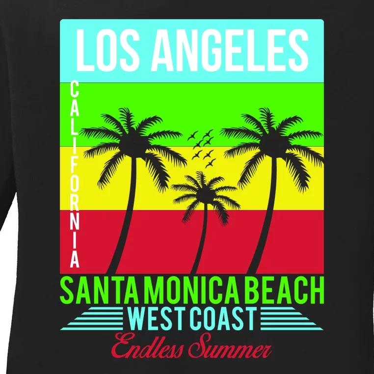 Los Angeles Santa Monica Beach Ladies Long Sleeve Shirt