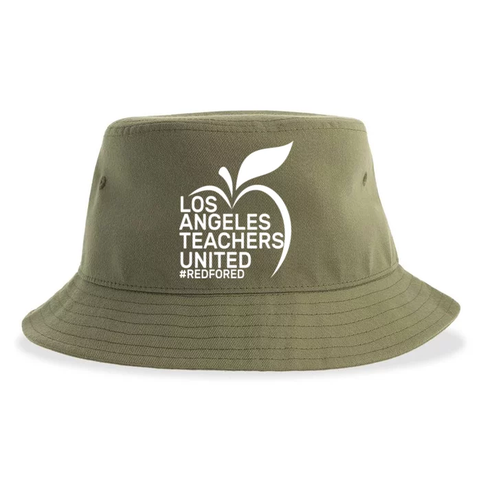 Los Angeles Teachers United Red For Ed Sustainable Bucket Hat