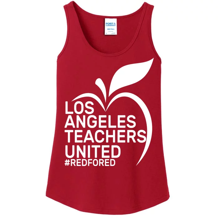 Los Angeles Teachers United Red For Ed Ladies Essential Tank