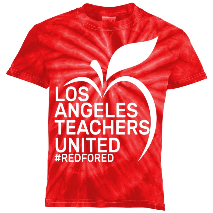 Los Angeles Teachers United Red For Ed Kids Tie-Dye T-Shirt