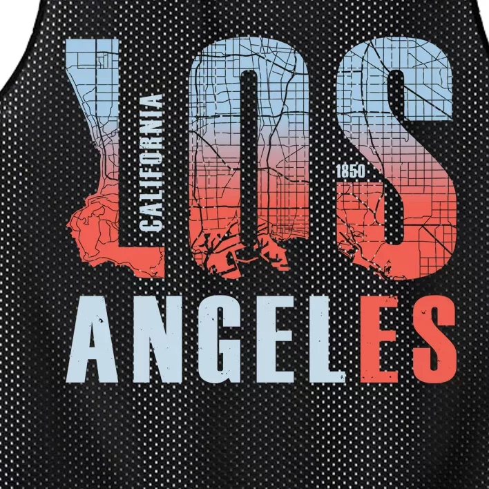 Los Angeles Vintage Emblem Mesh Reversible Basketball Jersey Tank