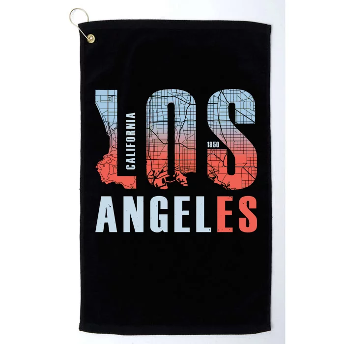 Los Angeles Vintage Emblem Platinum Collection Golf Towel