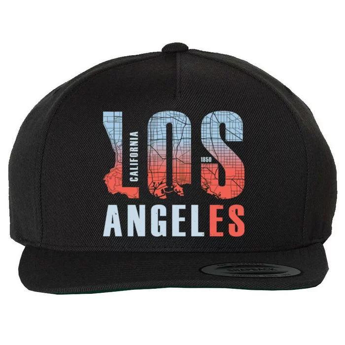 Los Angeles Vintage Emblem Wool Snapback Cap