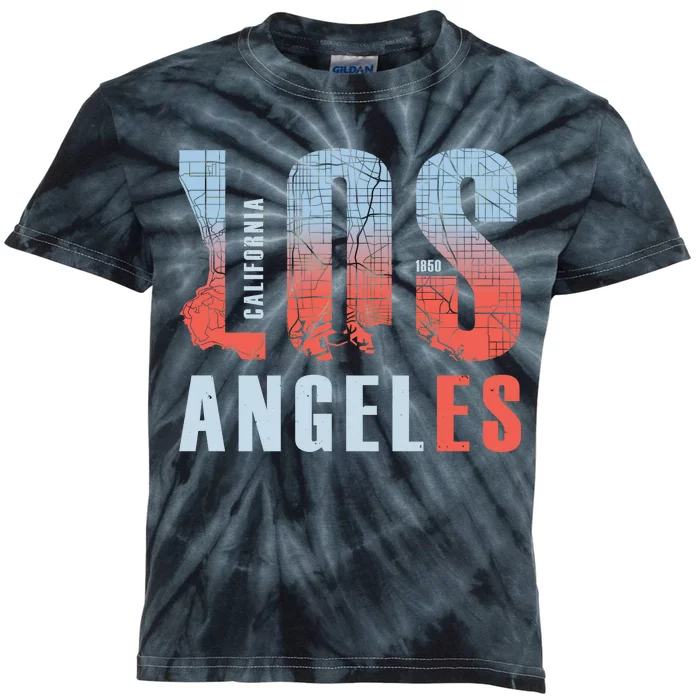 Los Angeles Vintage Emblem Kids Tie-Dye T-Shirt