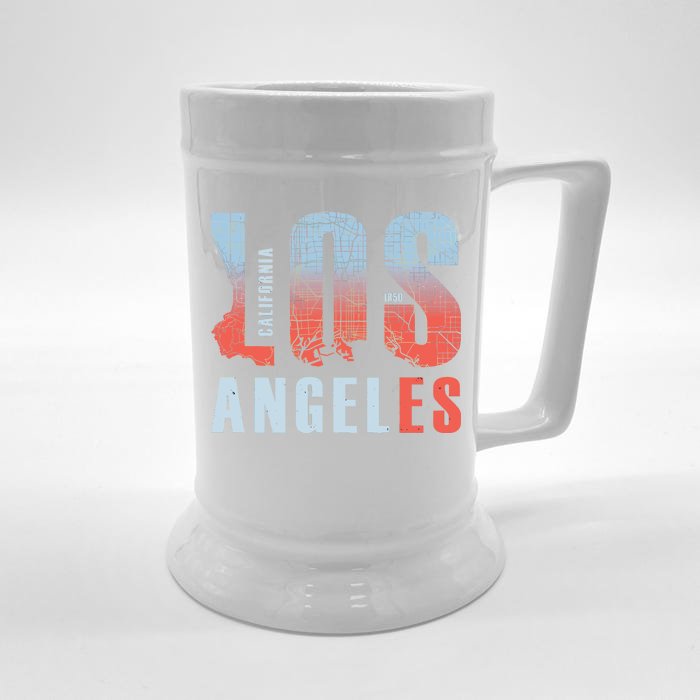 Los Angeles Vintage Emblem Front & Back Beer Stein