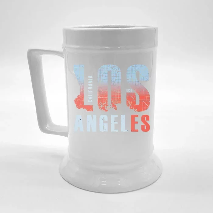 Los Angeles Vintage Emblem Front & Back Beer Stein