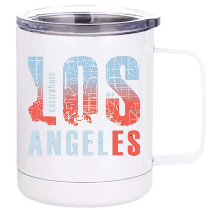 Los Angeles Vintage Emblem Front & Back 12oz Stainless Steel Tumbler Cup