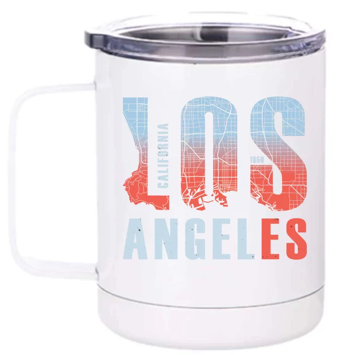 Los Angeles Vintage Emblem Front & Back 12oz Stainless Steel Tumbler Cup