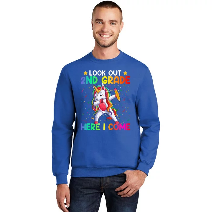 Look Out Second Grade Here I Come Unicorn Dabbing 2Nd Grader Cool Gift Sweatshirt