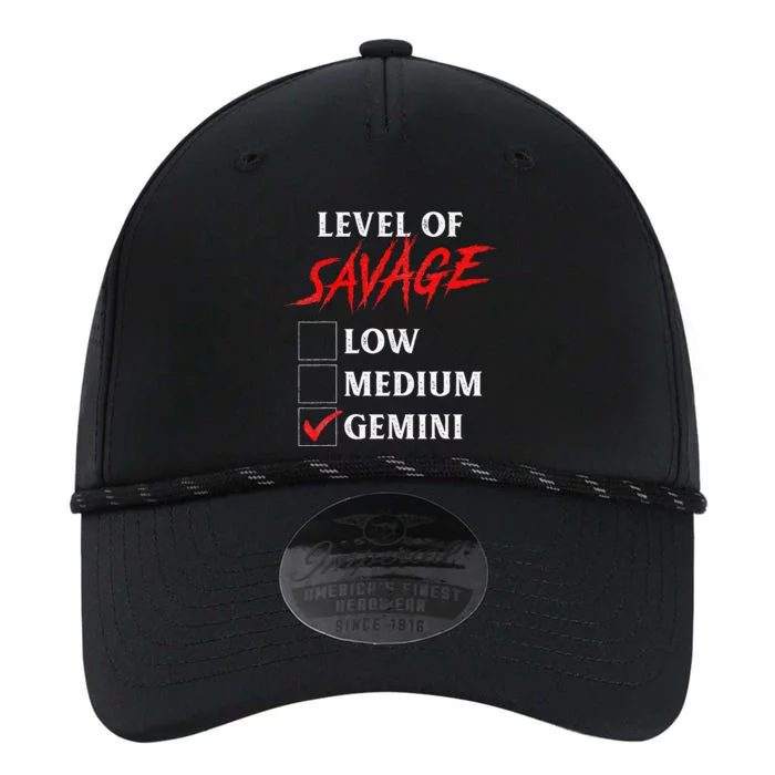 Level Of Savage Gemini Funny Zodiac Queen King Girl Performance The Dyno Cap