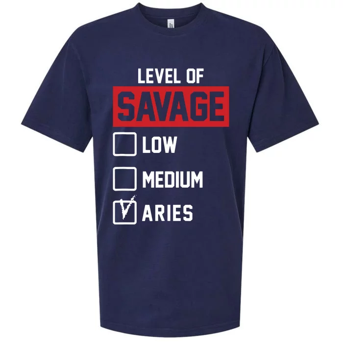 Level Of Savage Low Medium Aries Sueded Cloud Jersey T-Shirt