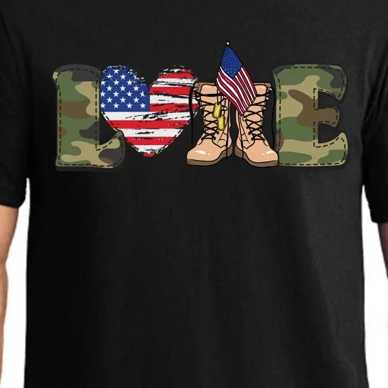 Love Our Soldiers, US Troops Pajama Set