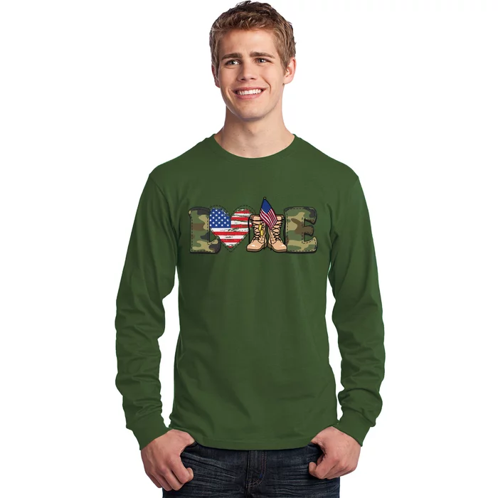 Love Our Soldiers, US Troops Long Sleeve Shirt