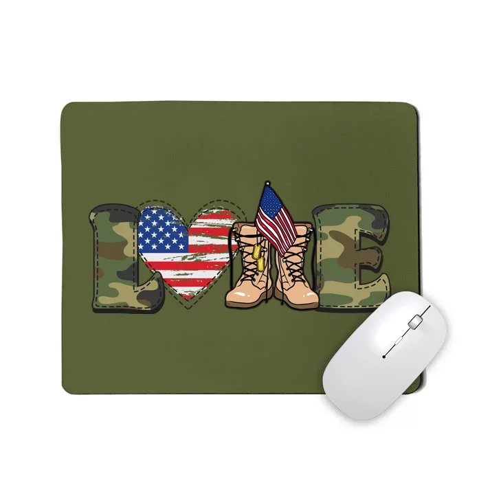 Love Our Soldiers, US Troops Mousepad