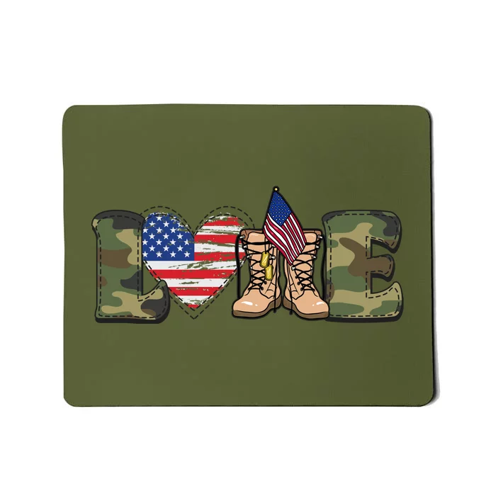 Love Our Soldiers, US Troops Mousepad