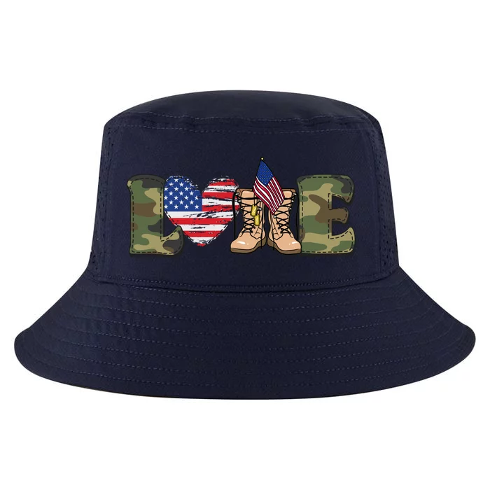 Love Our Soldiers, US Troops Cool Comfort Performance Bucket Hat