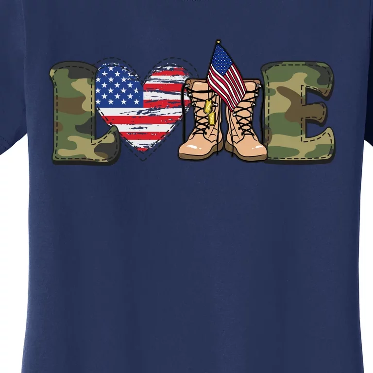 Love Our Soldiers, US Troops Women's T-Shirt