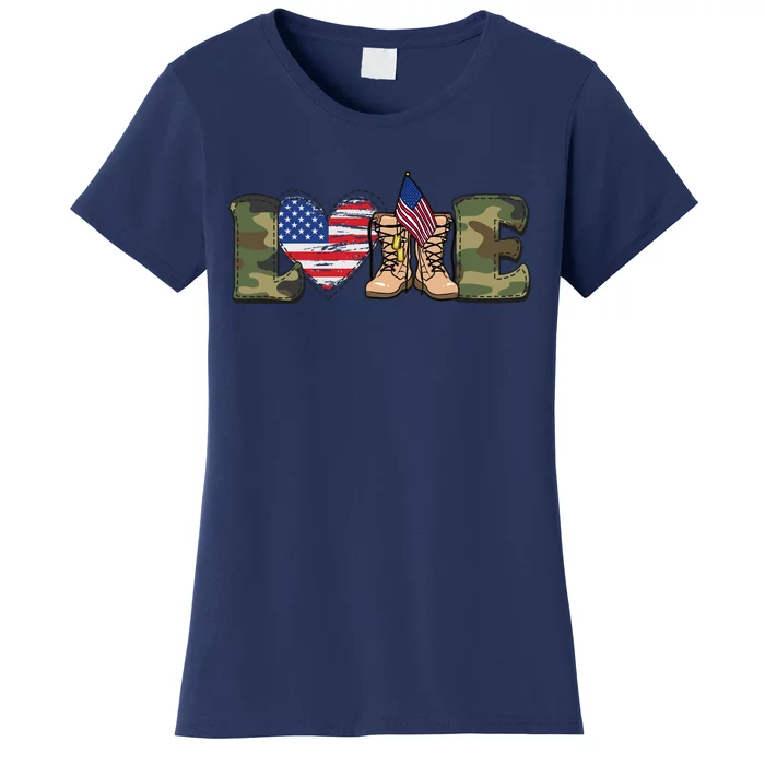 Love Our Soldiers, US Troops Women's T-Shirt