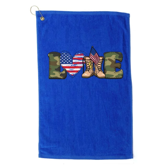 Love Our Soldiers, US Troops Platinum Collection Golf Towel