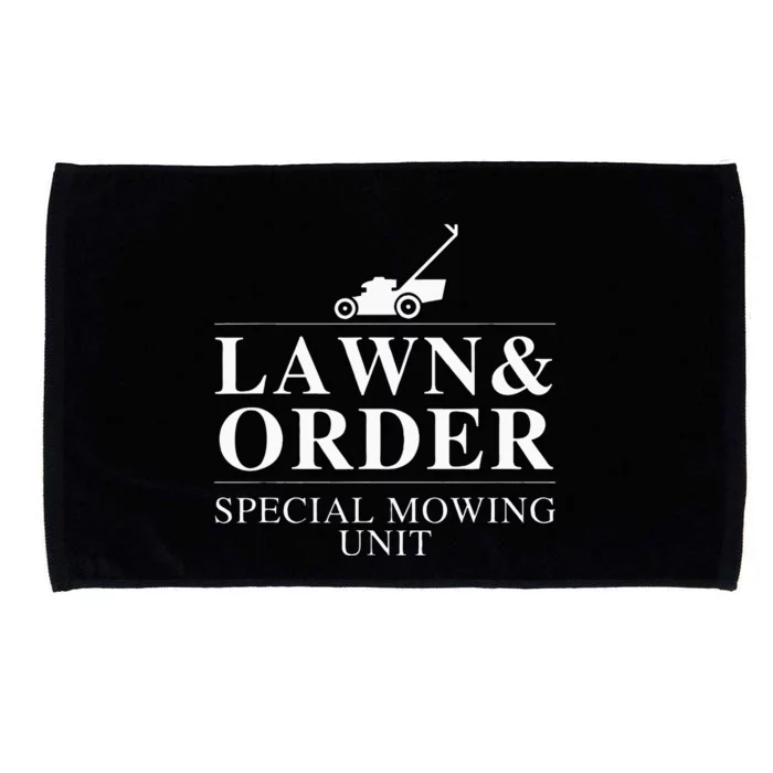 Lawn & Order Special Mowing Unit Funny Dad Joke Microfiber Hand Towel