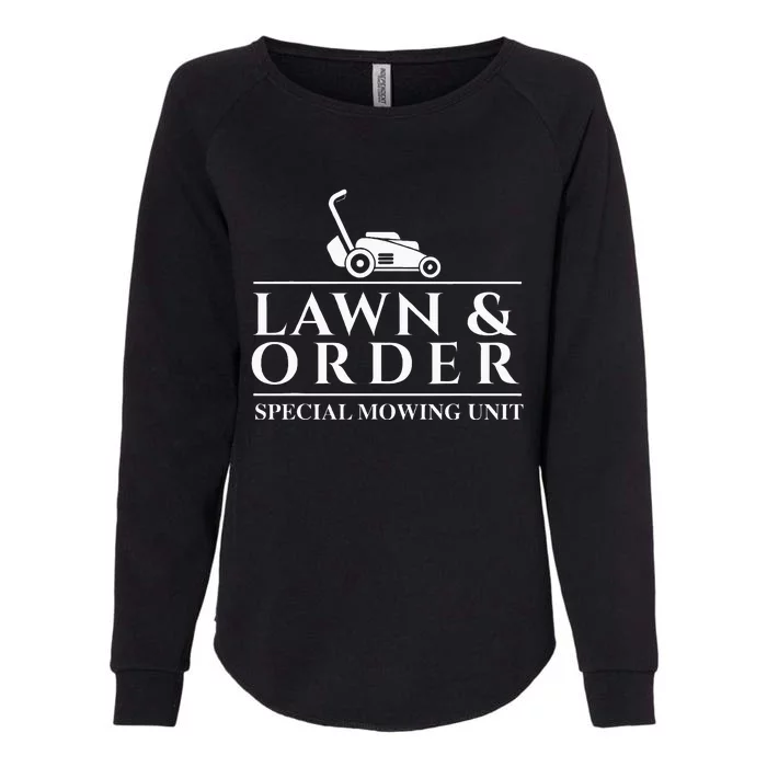 Lawn & Order Special Mowing Unit Gardening Lawn Mower Womens California Wash Sweatshirt