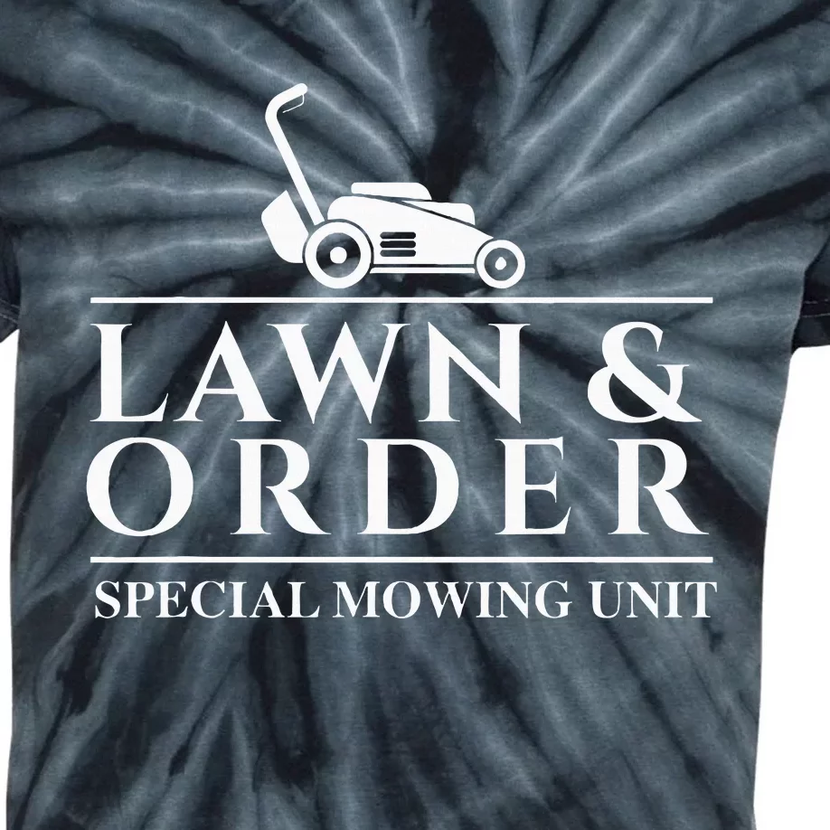 Lawn & Order Special Mowing Unit Gardening Lawn Mower Kids Tie-Dye T-Shirt