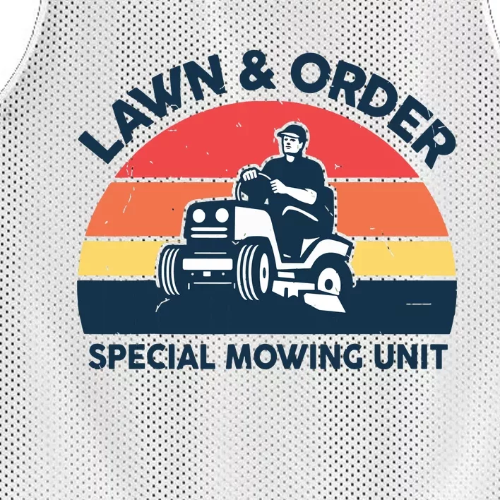 Lawn Order Special Mowing Unit Funny Mower Gardening Dad Mesh Reversible Basketball Jersey Tank