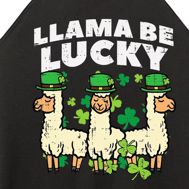 Lucky O'Llama St Patricks Day Llama Leprechaun Women’s Perfect Tri Rocker Tank