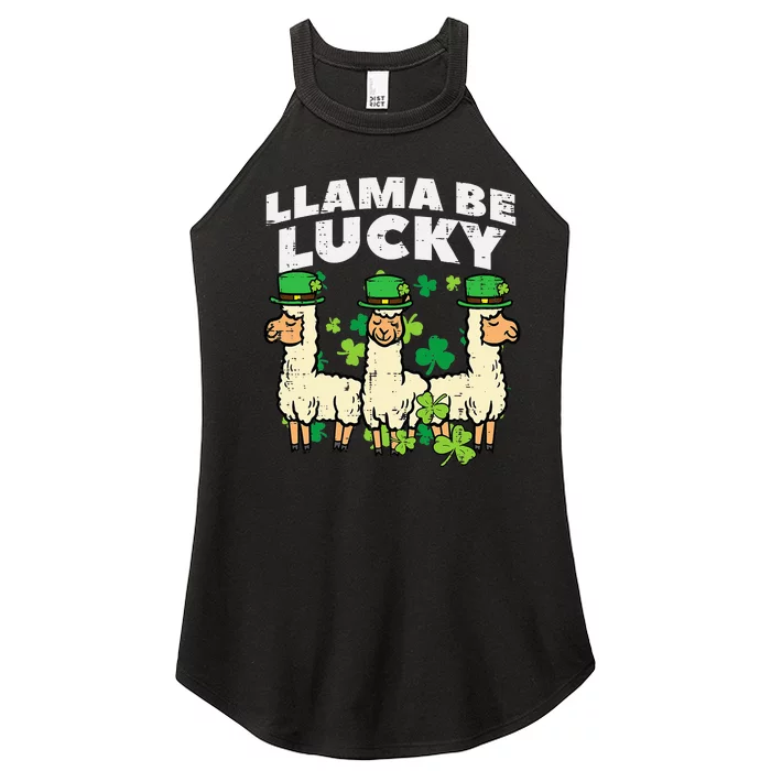 Lucky O'Llama St Patricks Day Llama Leprechaun Women’s Perfect Tri Rocker Tank