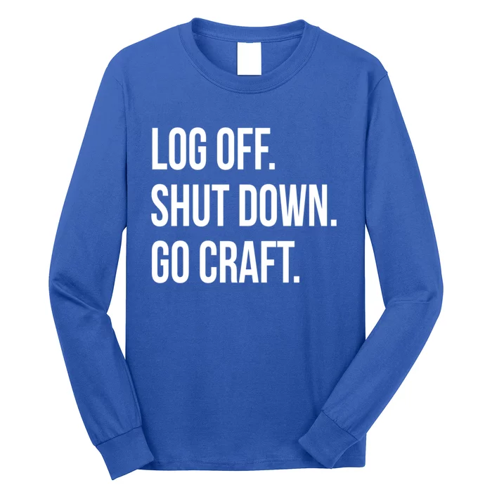 Log Off Shut Down Scrapbooking Work From Home Scrapbook Wfh Gift Long Sleeve Shirt