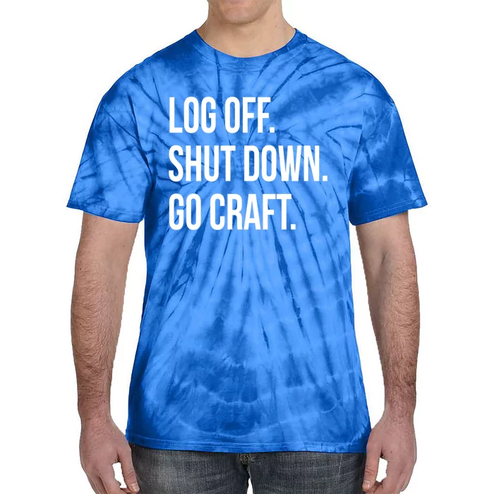 Log Off Shut Down Scrapbooking Work From Home Scrapbook Wfh Gift Tie-Dye T-Shirt