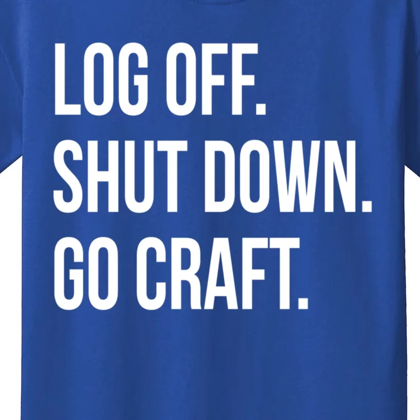 Log Off Shut Down Scrapbooking Work From Home Scrapbook Wfh Gift Kids T-Shirt